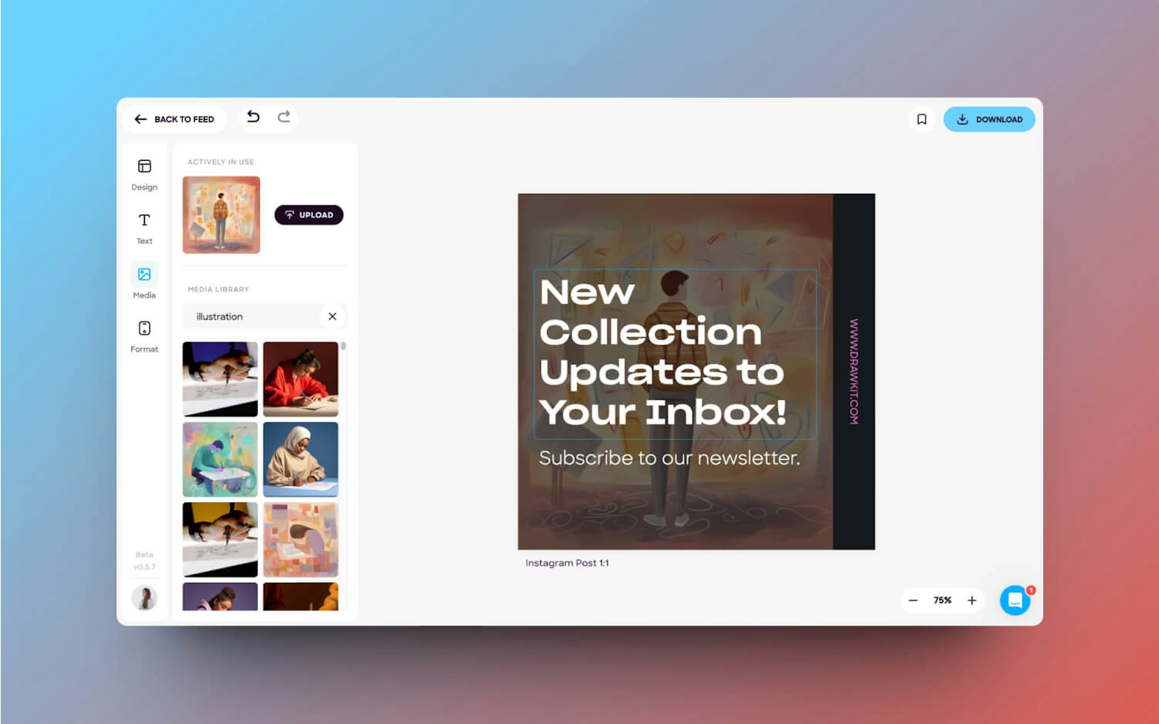 social media template editor