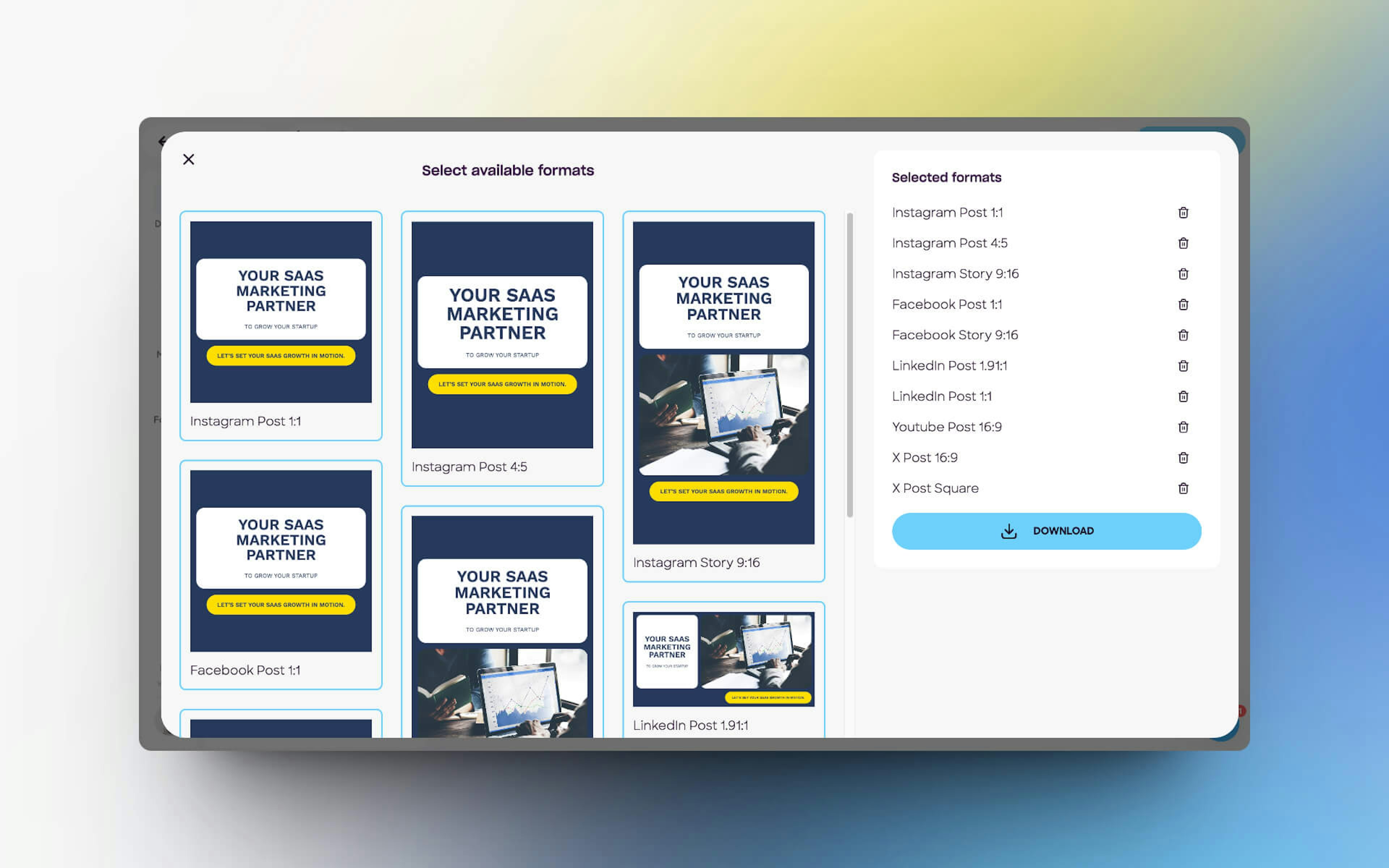 Stop Resizing, Create Once And Download In All Formats