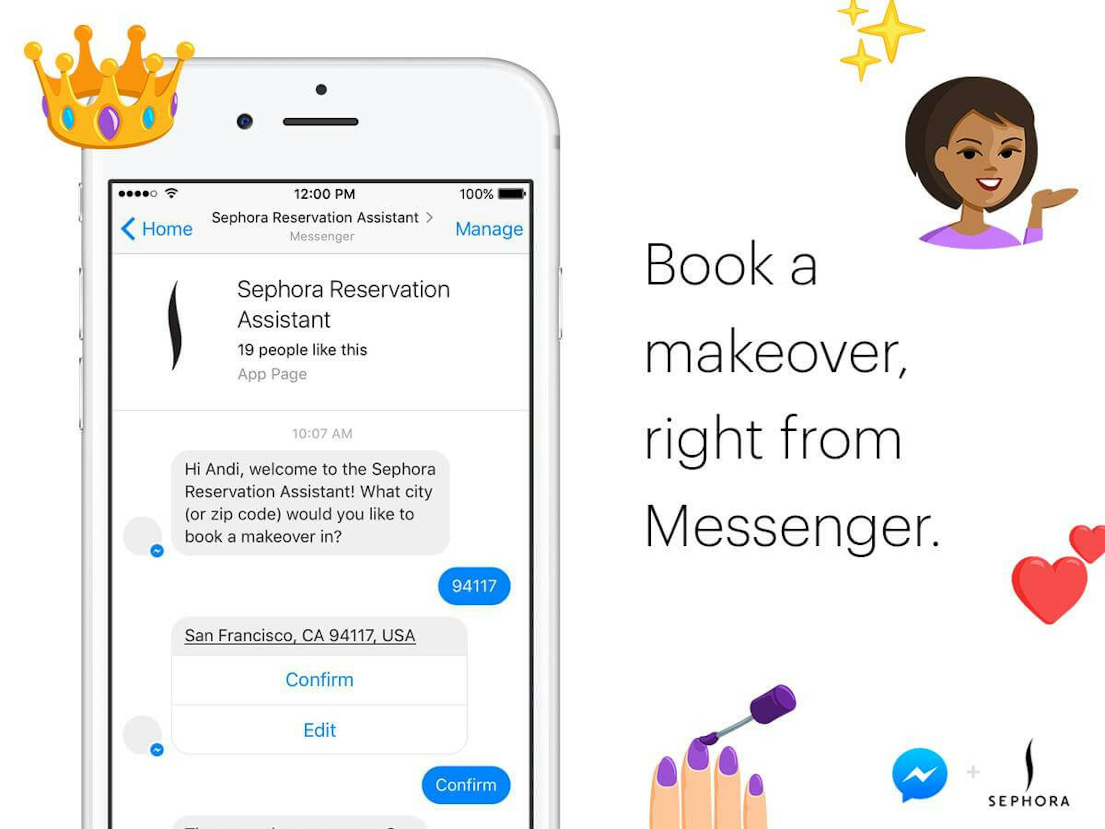Sephora’s chatbot on Facebook Messenger helps users book appointments and provides product recommendations, capturing leads efficiently.