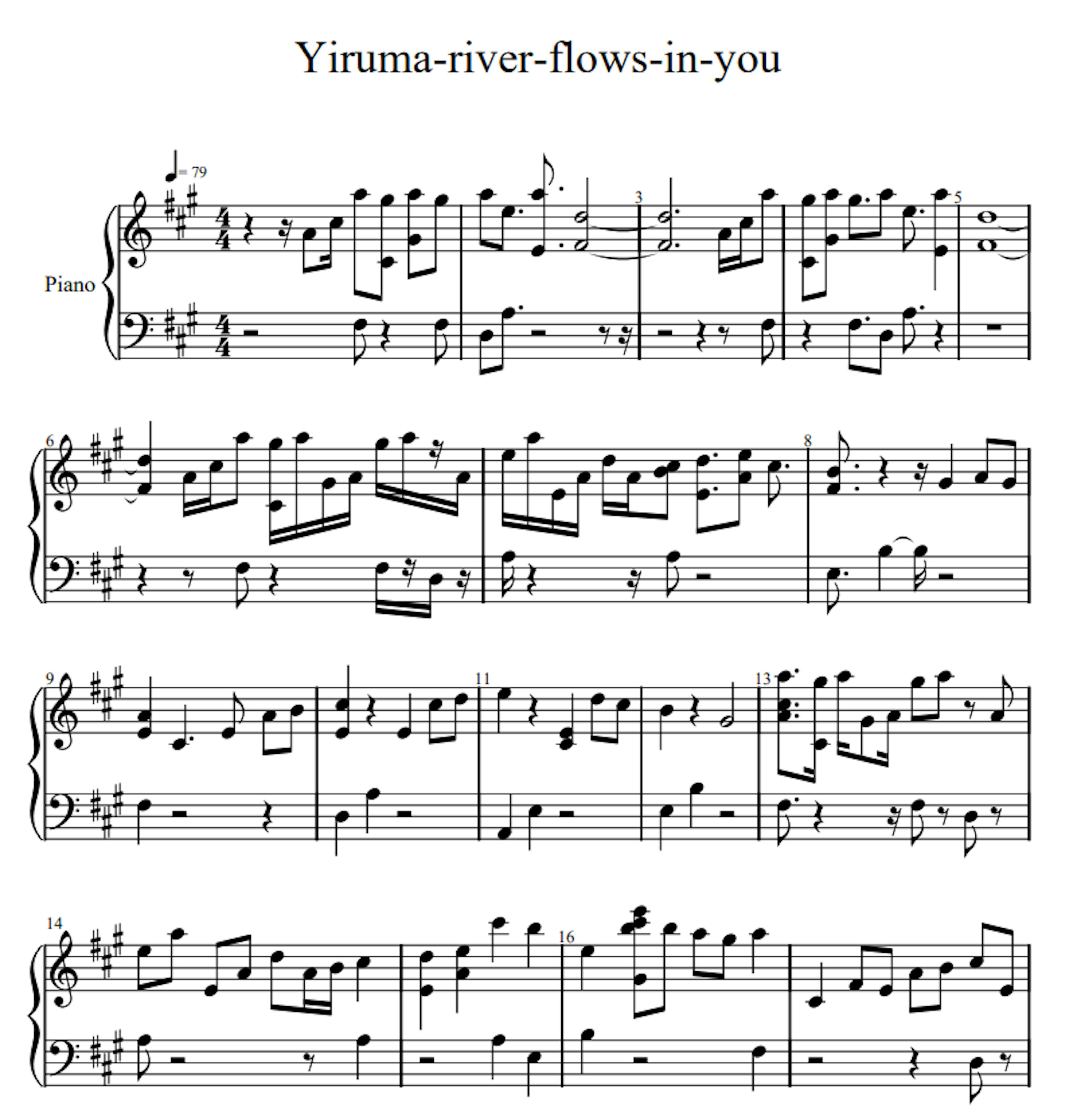 Yiruma River Flows In You