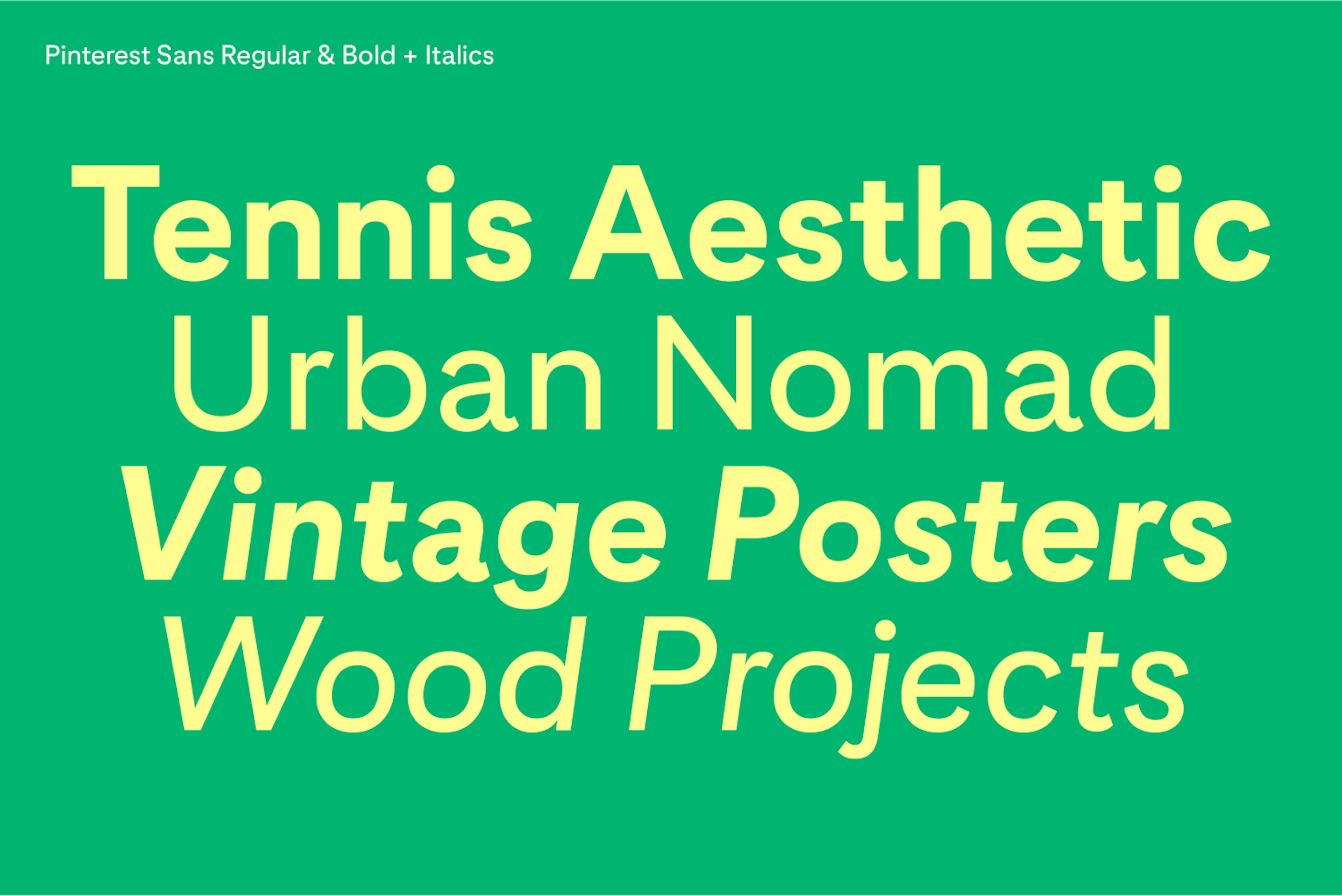 Pinterest's typeface, by Collins. This typeface is bold and confident enough to stand out within a very visual medium.