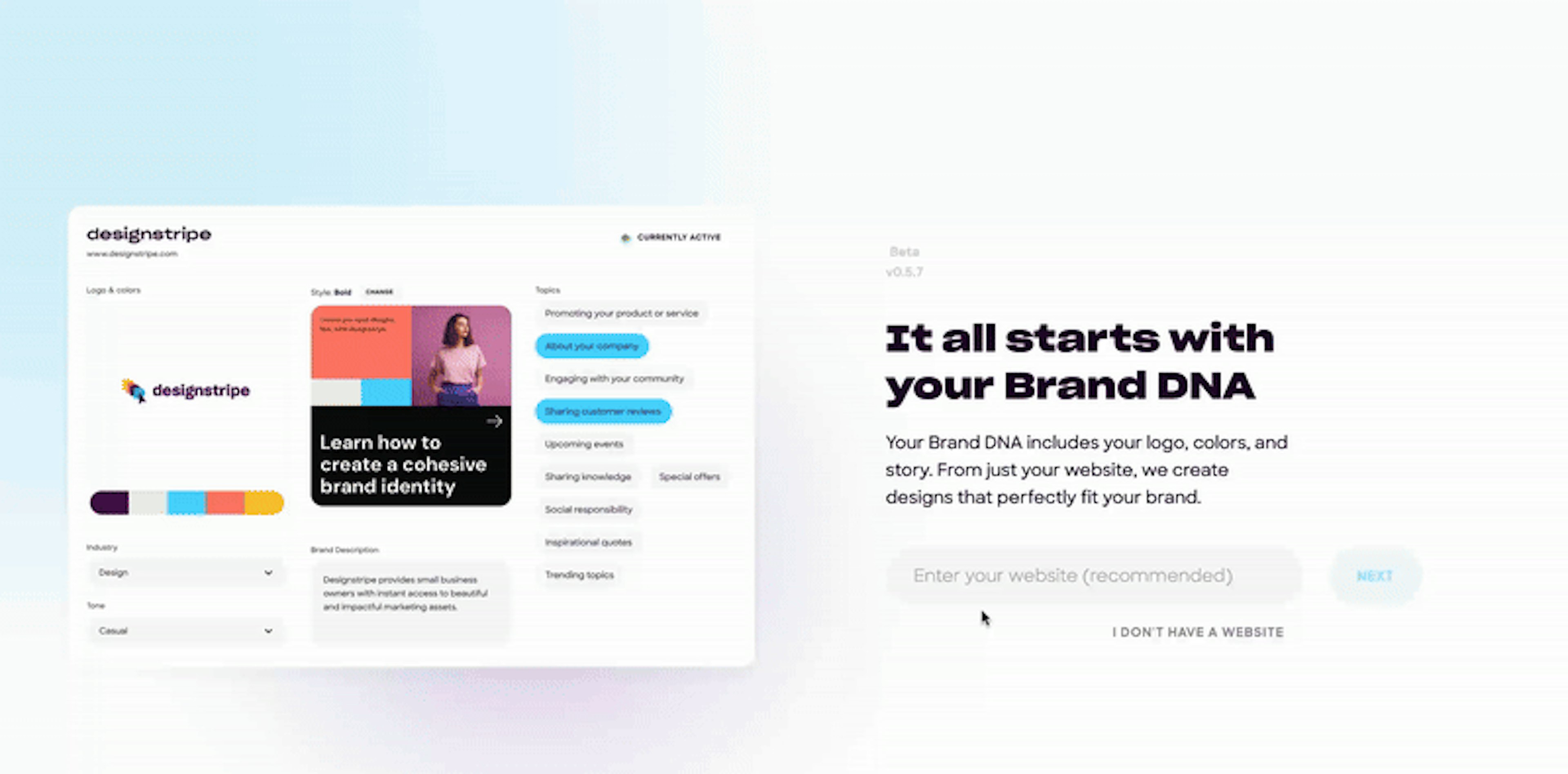 Designstripe works like magic