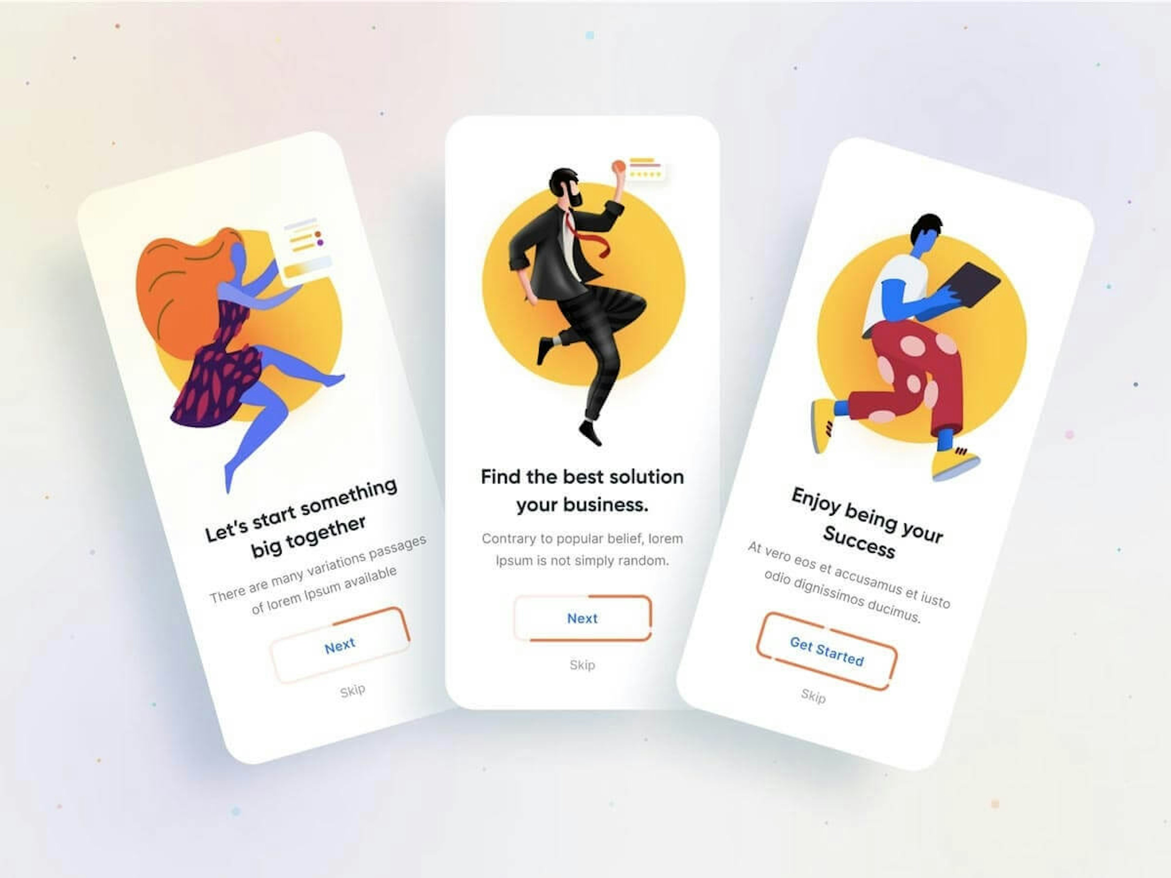 Website design illustrations