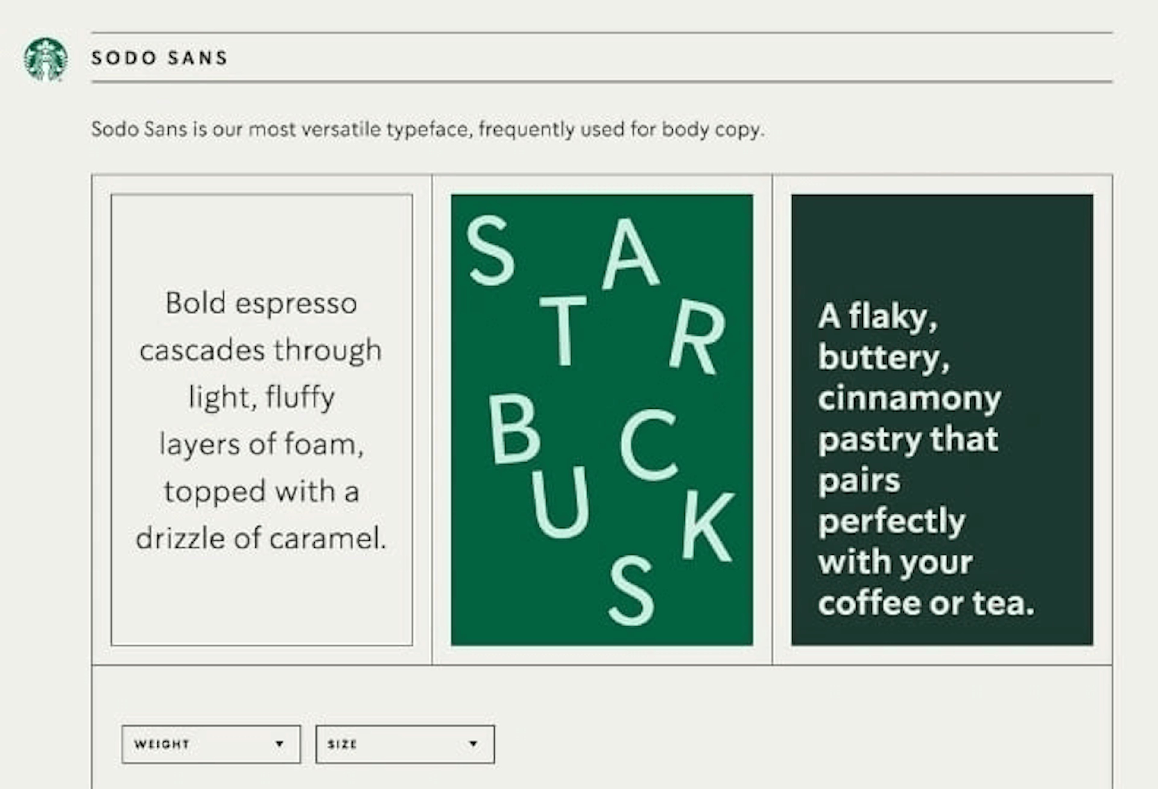 Starbucks' interactive brand guide offers a masterclass in brand consistency.