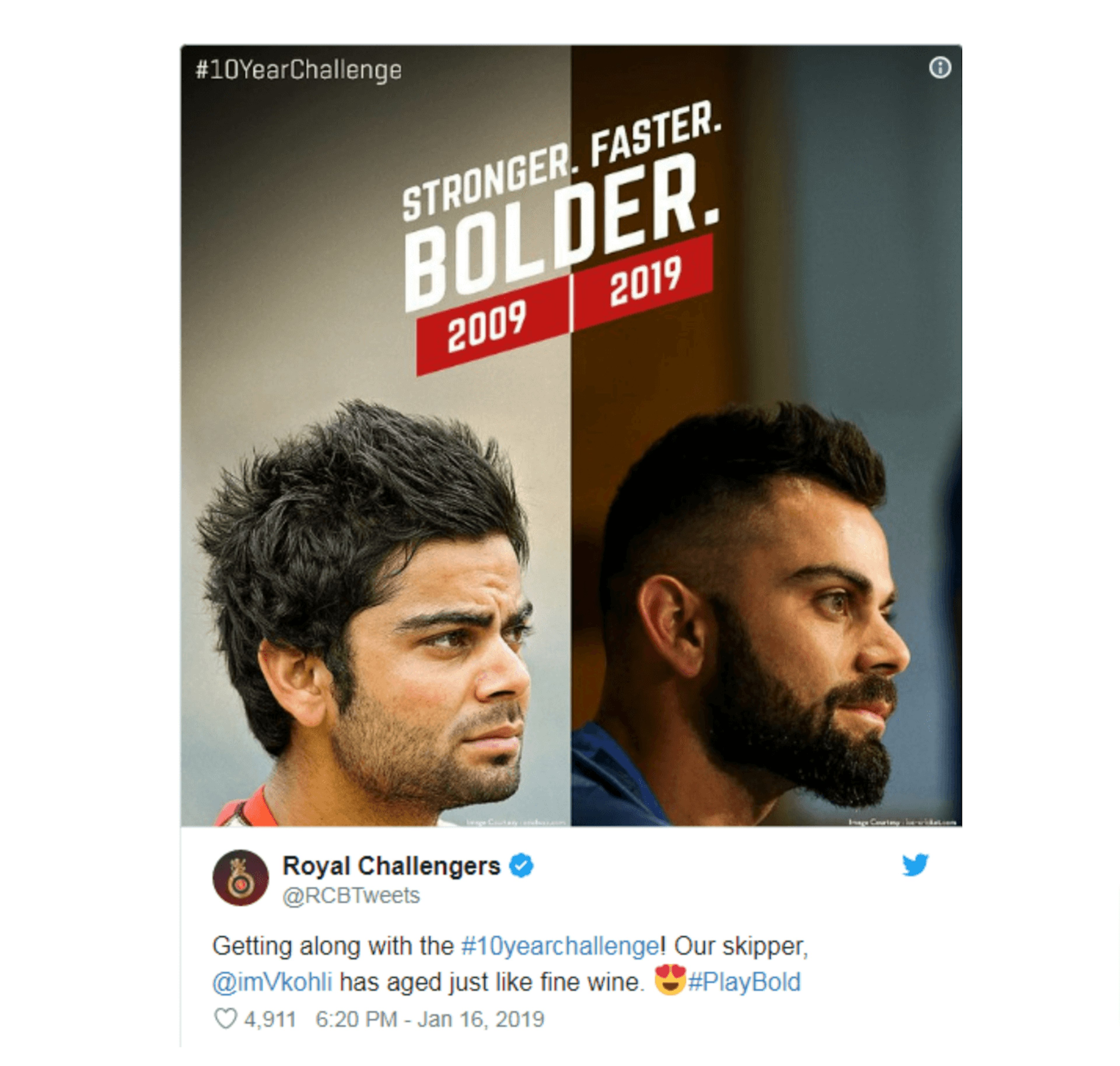 The viral post, "10-Year Challenge," in which users compared a current photo with one from 10 years ago, was simple, fun, and easy to participate in.