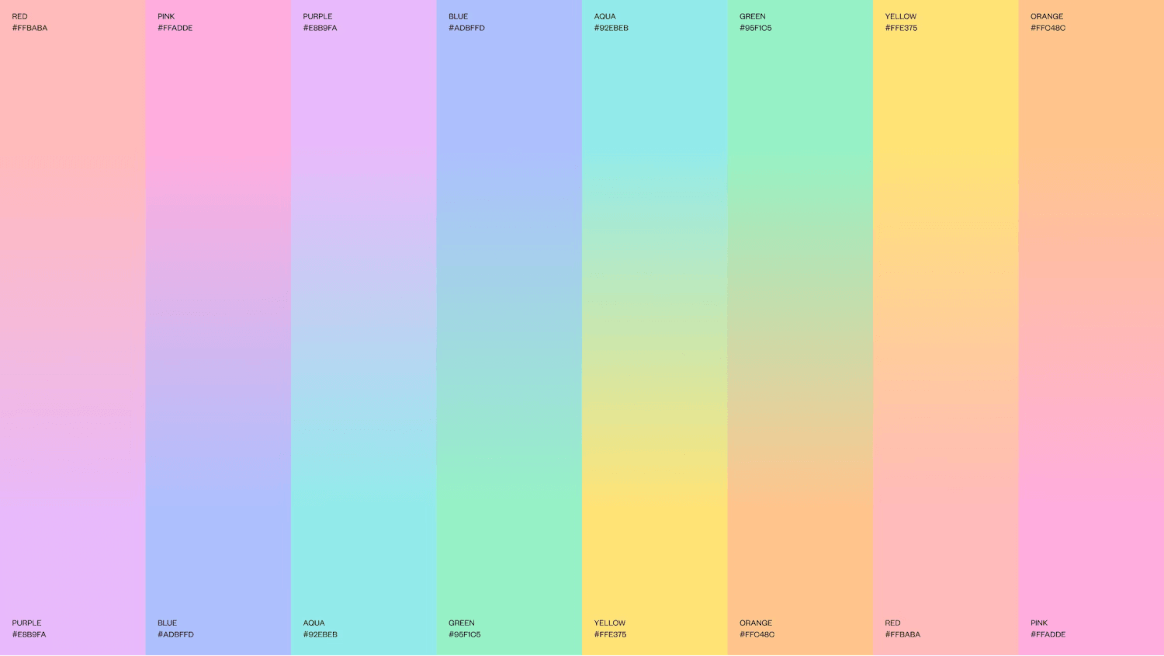 The color palette for the National Gallery of Canada