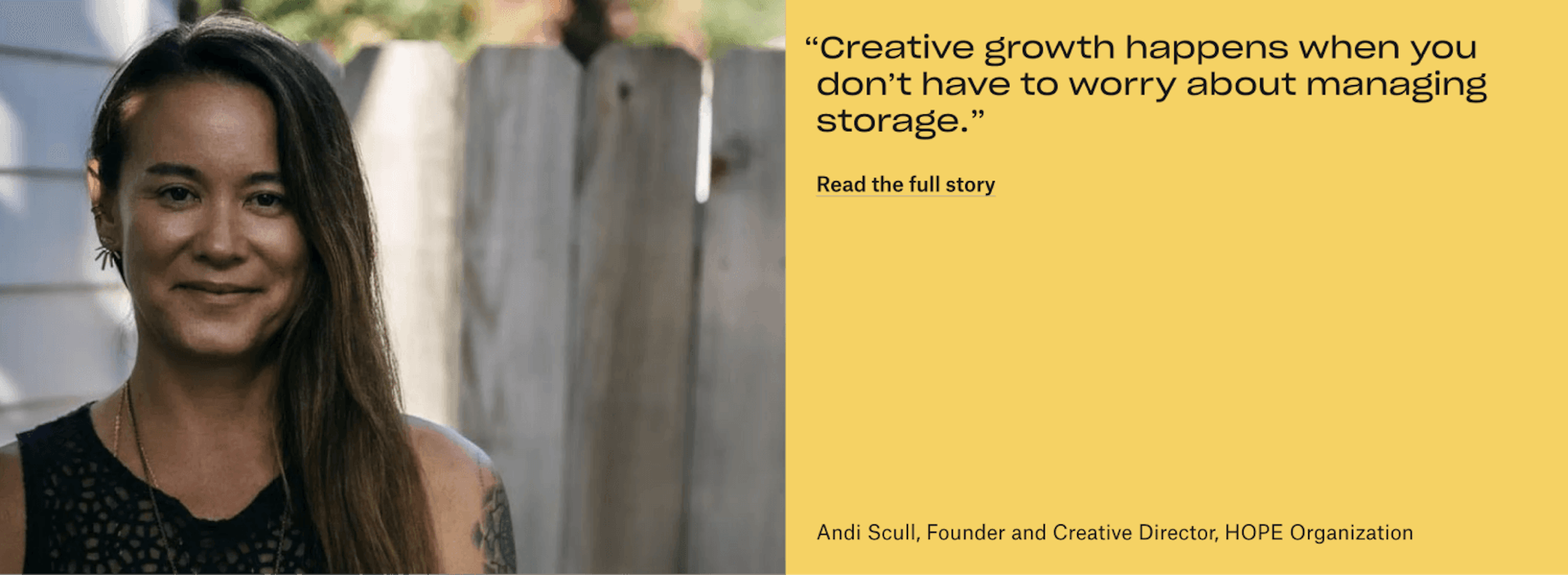 Dropbox showcases the faces and stories of their customers directly on their website.