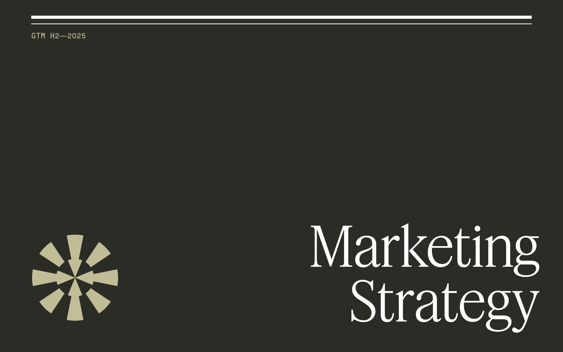 Visual product templates: marketing strategy presentation template for marketing teams