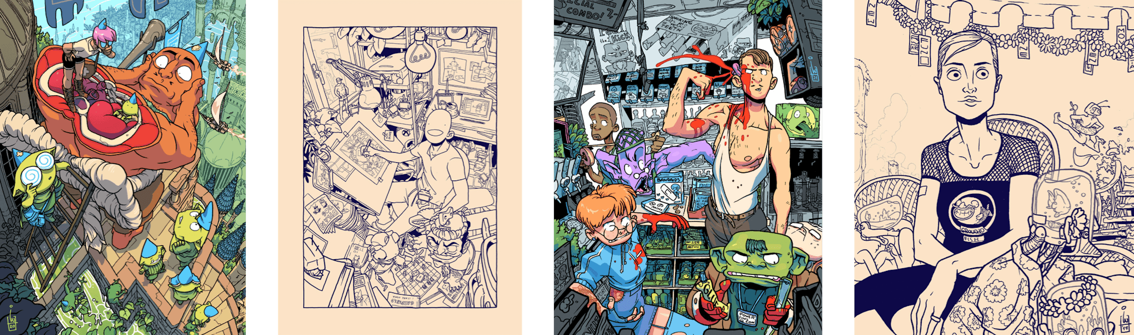 The work of illustrator and comic artist, Igor Wolski.